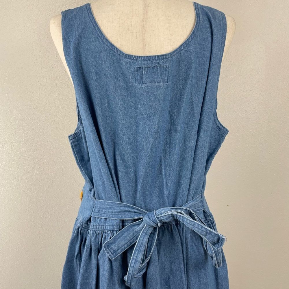 Dominion Apparel Denim Sleeveless Maxi Dress Size XL EUC - Picture 8 of 9